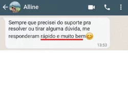Depoimento da aluna Alline