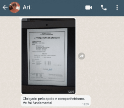 Em 6 meses o Ari conseguiu alcançar o diploma do DELF B1 (nível intermediário em francês) e conseguiu uma promoção no trabalho.
